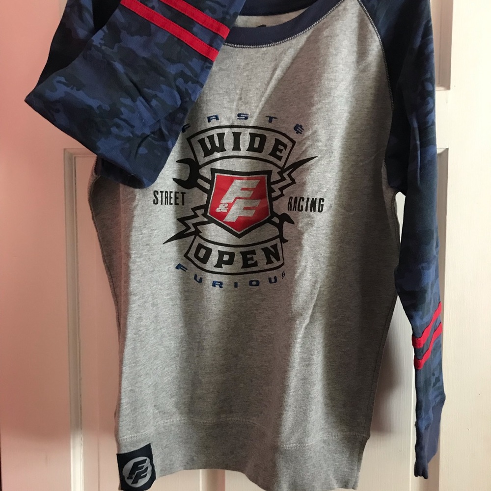 Fast & Furious Extra Large Sweatshirt for ladies with blue camo